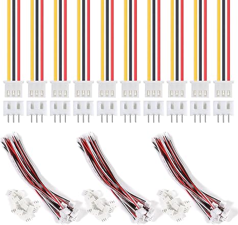 ALAMSCN XH-Style 3-Pin Connector Cable Kit, 30 Pairs